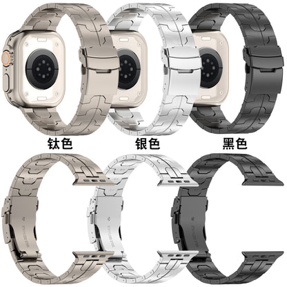 Solid Color Titanium Alloy High-end Metal Wrist Strap